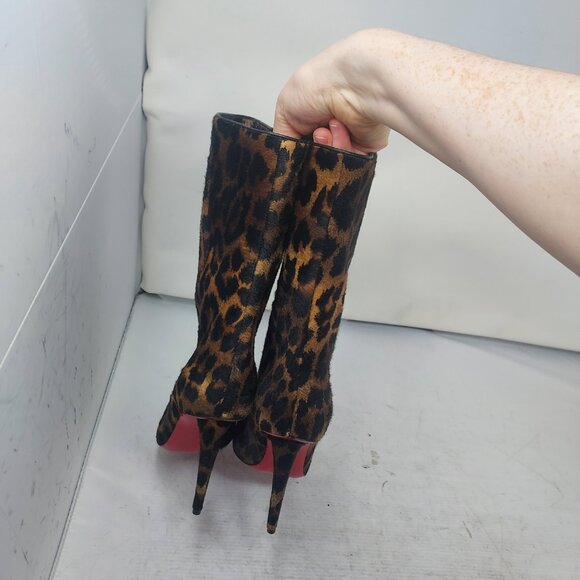 Christian Louboutin Astrilarge Leopard Hair Heel Boot - Picture 10 of 11
